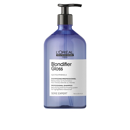 

L'OREAL PROFESSIONNEL Шампунь Blondifier Gloss для яркости осветленных и мелированных волос 750, Шампунь Blondifier Gloss для яркости осветленных и мелированных волос