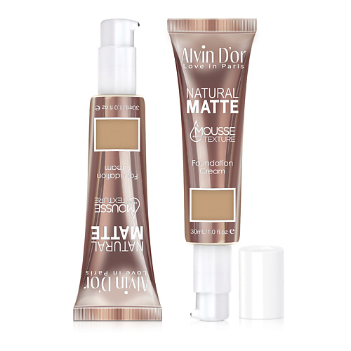 

ALVIN D’OR Тональный крем-мусс для лица "Natural matte mousse", Тональный крем-мусс для лица "Natural matte mousse"