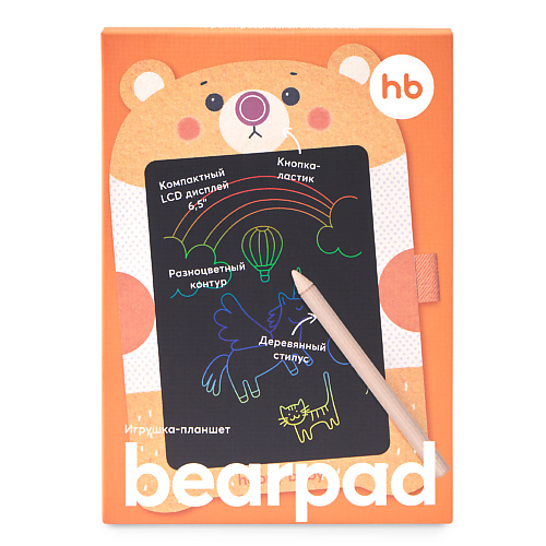

HAPPY BABY Игрушка-планшет для рисования BEARPAD, Игрушка-планшет для рисования BEARPAD
