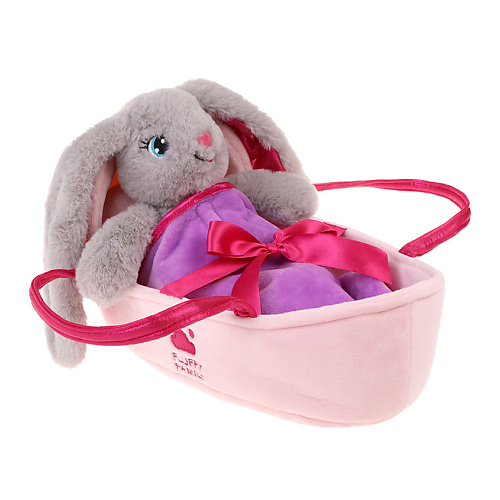 

FLUFFY FAMILY Мягкая плюшевая игрушка Зайка в переноске, Мягкая плюшевая игрушка Зайка в переноске