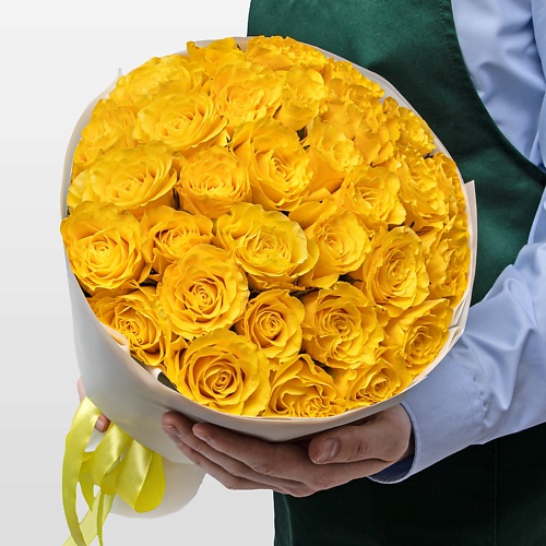 

STUDIO FLORISTIC Букет желтых Роз Кения 40 см 31 шт «Солнечный Поцелуй», Букет желтых Роз Кения 40 см 31 шт «Солнечный Поцелуй»