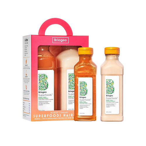 

BRIOGEO Набор средств для волос Superfoods: шампунь + кондиционер, Набор средств для волос Superfoods: шампунь + кондиционер