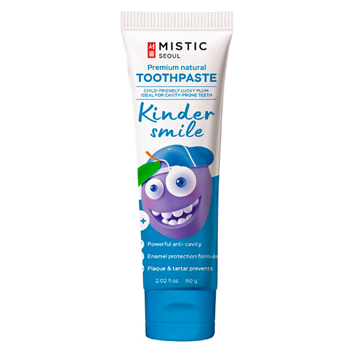 

MISTIC Детская паста со вкусом сливы Kinder Smile Premium Natural Toothpaste Lucky Plum For Cavity-Prone Teeth 60, Детская паста со вкусом сливы Kinder Smile Premium Natural Toothpaste Lucky Plum For Cavity-Prone Teeth