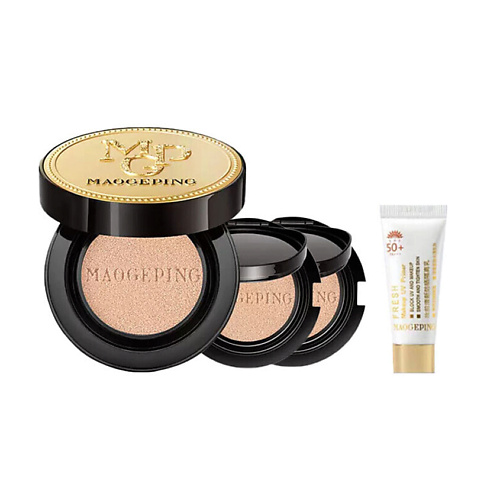 

MAOGEPING Набор Luxury Caviar Flawless Cushion + пробник солнцезащитного крема, Набор Luxury Caviar Flawless Cushion + пробник солнцезащитного крема