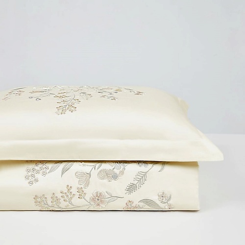 Комплект постельного белья ARYA HOME COLLECTION Постельное белье Elegant Сатин с Вышивкой, 2 -спальное, 200x220 Mellow