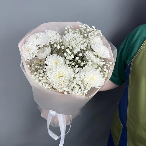 

ШАРЛАНДИЯ ГРИНЛАНДИЯ Букет с хризантемой и гипсофилой, Букет с хризантемой и гипсофилой