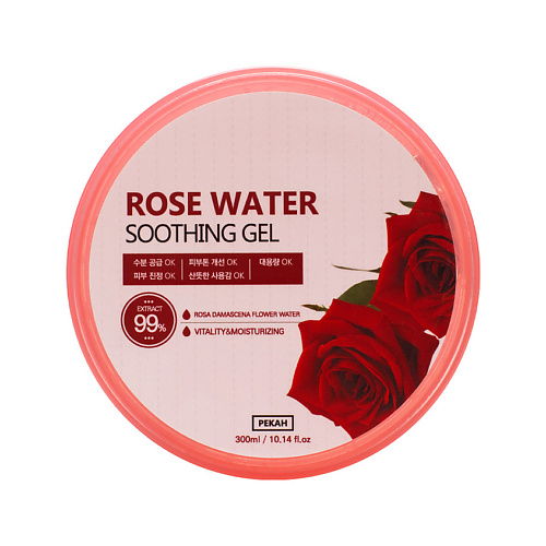 

PEKAH Универсальный гель для лица и тела с цветочной розовой водой Rose Water Soothing Gel 300, Универсальный гель для лица и тела с цветочной розовой водой Rose Water Soothing Gel