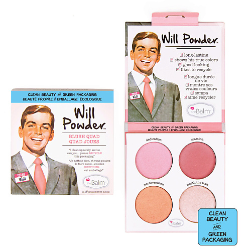 

THEBALM Палетка румян для лица Will Powder, Палетка румян для лица Will Powder