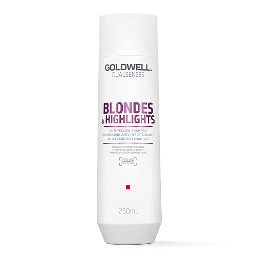 

GOLDWELL Шампунь для осветленных и мелированных волос Dualsenses Blondes & Highlights Anti-Yellow Shampoo 250, Шампунь для осветленных и мелированных волос Dualsenses Blondes & Highlights Anti-Yellow Shampoo