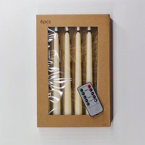 

JAMEURE Свечи светодиодные декоративные на батарейках набор 6 шт с пультом, Свечи светодиодные декоративные на батарейках набор 6 шт с пультом