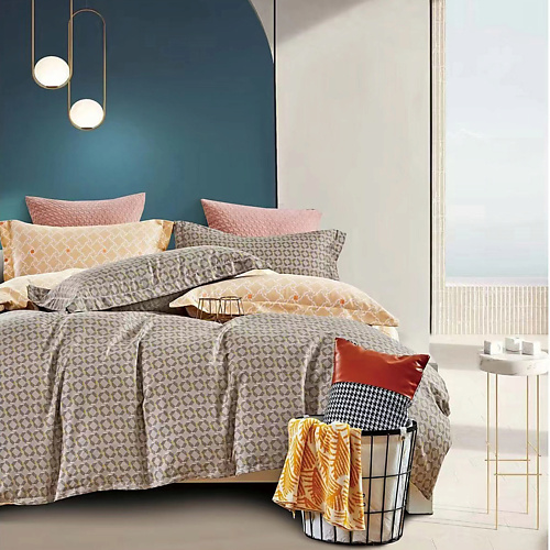 

PASIONARIA Комплект постельного белья "Вольта" Евро 215х240 Бежевый, Комплект постельного белья "Вольта" Евро 215х240 Бежевый