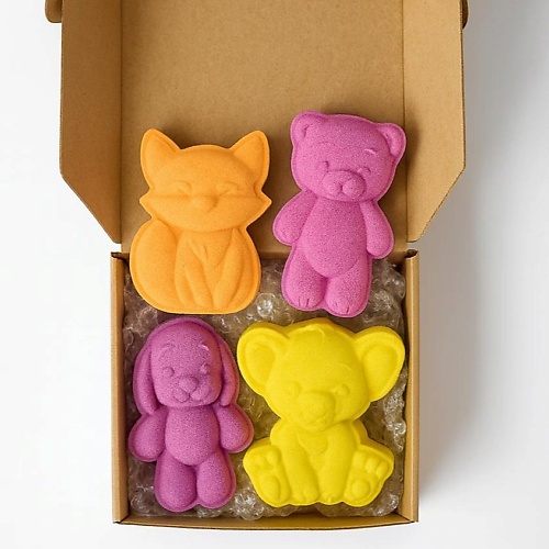 

NEW WEEK Набор бомбочек для ванны (4шт) "Зверята", Набор бомбочек для ванны (4шт) "Зверята"