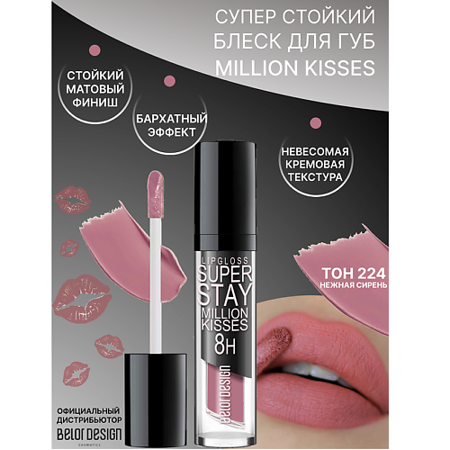 

BELOR DESIGN Блеск для губ суперстойкий SUPER STAY Million kisses, Блеск для губ суперстойкий SUPER STAY Million kisses