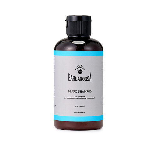 

BARBAROSSA Шампунь для бороды бессульфатный 300, Шампунь для бороды бессульфатный