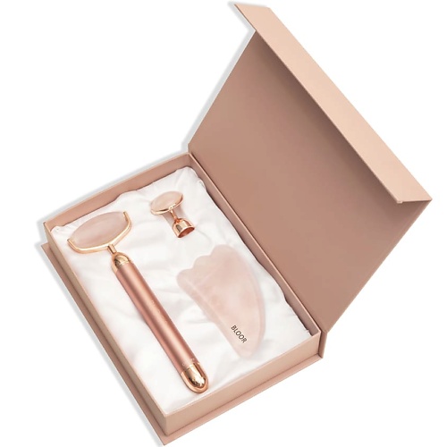 

BLOOR Набор гуаша Кварцевый роллер с вибрацией и скребок Лапка, премиум Gua Sha Quartz Set Vibrating Roller and Stone Paw Pink, Набор гуаша Кварцевый роллер с вибрацией и скребок Лапка, премиум Gua Sha Quartz Set Vibrating Roller and Stone Paw Pink