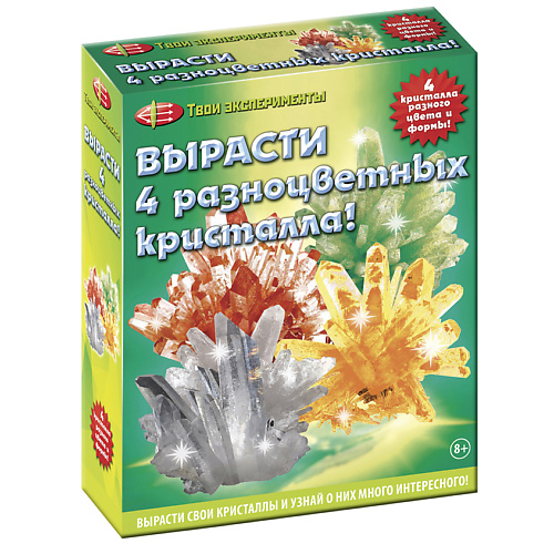 

МАЭСТРО, БРАВО! Игровой набор Вырасти 4 разноцветных кристалла, Игровой набор Вырасти 4 разноцветных кристалла