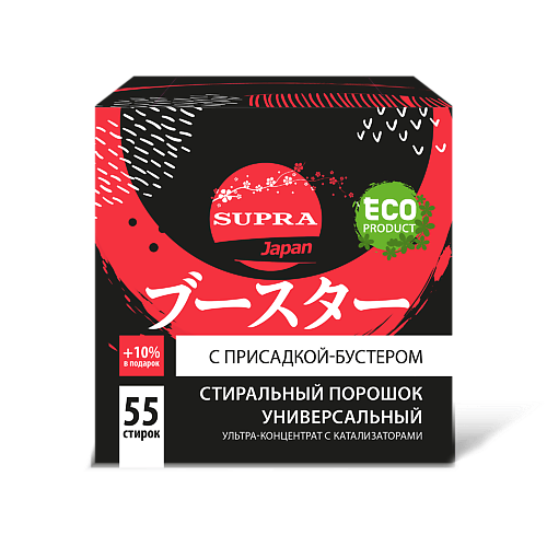 

SUPRA Порошок стиральный с бустером универсал, Порошок стиральный с бустером универсал