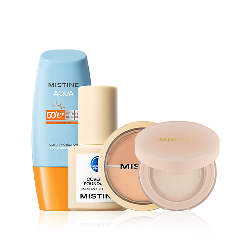 

MISTINE Набор для макияжа и защиты кожи: Aqua SPF50+ Cover All Foundation, Набор для макияжа и защиты кожи: Aqua SPF50+ Cover All Foundation