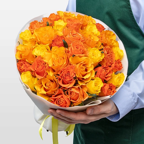 

STUDIO FLORISTIC Букет Роз Кения 40 см желто-оранжевый микс 31 шт «Витамин Счастья», Букет Роз Кения 40 см желто-оранжевый микс 31 шт «Витамин Счастья»