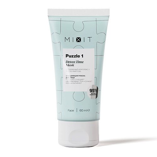 

MIXIT Очищающая маска для лица Detox Time Mask Puzzle 1 60, Очищающая маска для лица Detox Time Mask Puzzle 1