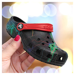 Кроксы Crocs Classic Out of This World II Black Lightning Bolts