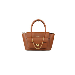 Double Beat Handbag Grained Leather