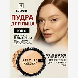 Пудра компактная  PRO Icon Look Satin Face Powder