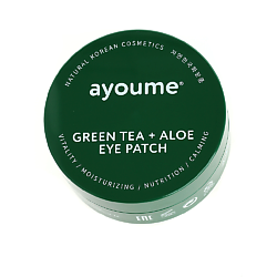 Патчи для глаз успокаивающие с зеленым чаем и алоэ GREEN TEA+ALOE  Eye Patch
