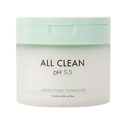 Успокаивающие патчи для сужения пор Heimish All Clean Green Pore Toner Pad