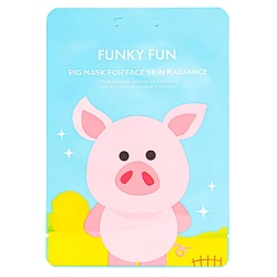 Маска придающая сияние для свежести кожи лица Свинка Funky Fun Radiance Pig Mask Post