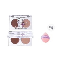 Двухцветные румяна Good Friends Club Dual-Color Blush + Спонж