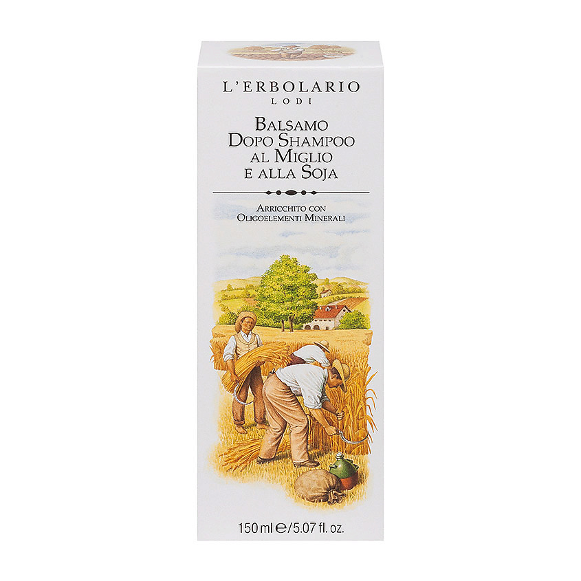 LERBOLARIO Кондиционер для волос с экстрактом пшеницы и сои After-Shampoo Conditioner With Millet And Soya – фото 2