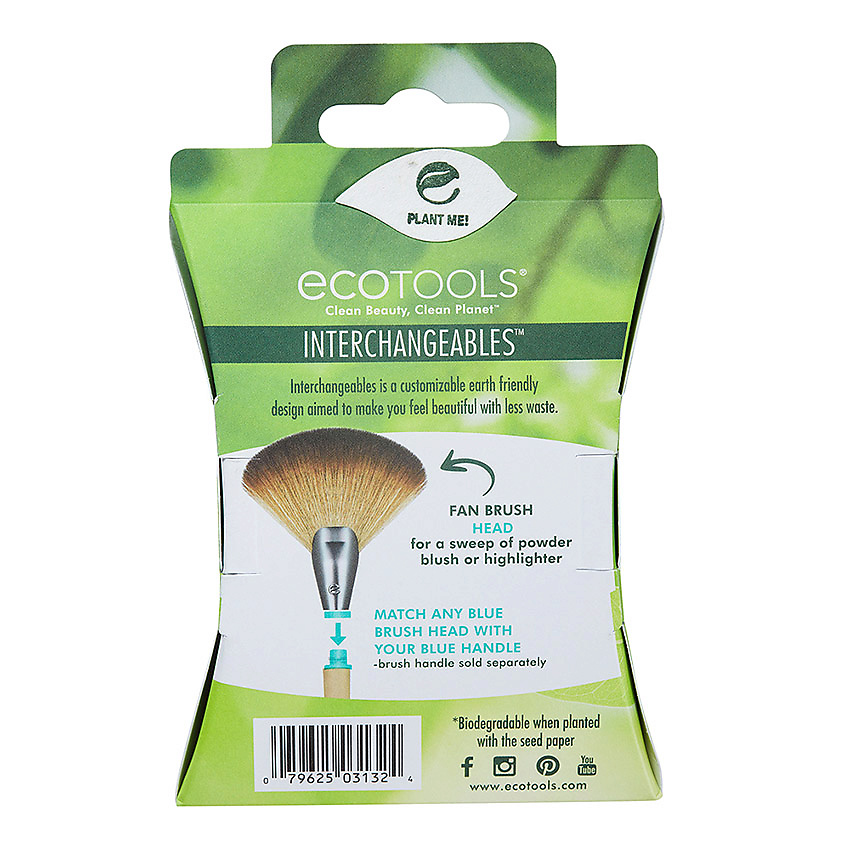 ECOTOOLS Сменная насадка кисти для хайлайтера EcoTools Interchangeables Fan Brush Head – фото 4