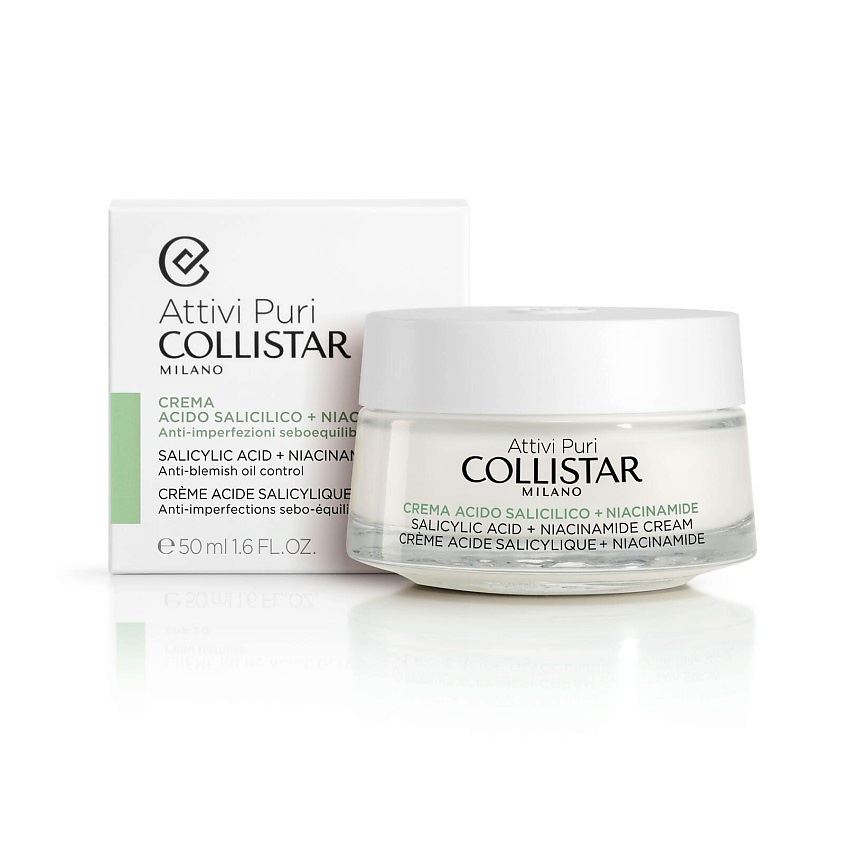 COLLISTAR Крем для лица с салициловой кислотой и ниацинамидом Salicylic acid + niacinamide cream – фото 2