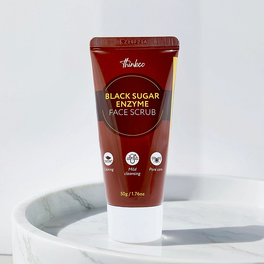 Изображение товара THINKCO Скраб энзимный очищающий для умывания с экстрактом чёрного сахара, 1 шт.