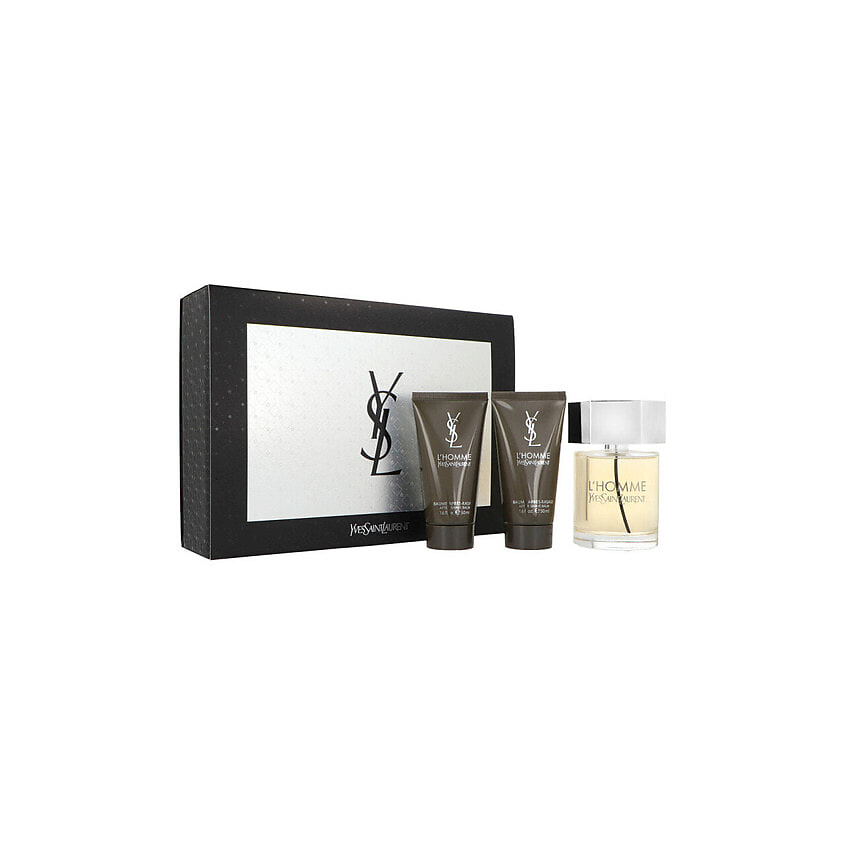 Изображение товара YVES SAINT LAURENT Набор L´Homme:туалетная вода 100 мл + бальзам после бритья 50 мл ×2, 100 мл +50 мл + 50 мл
