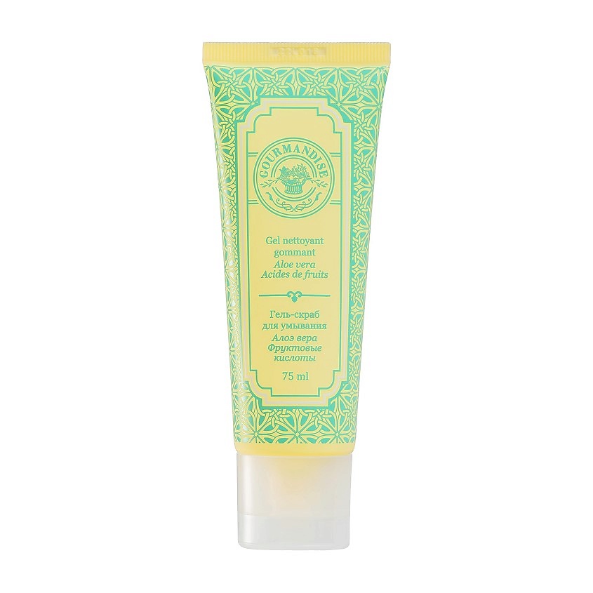 Изображение товара GOURMANDISE Гель-скраб для умывания Алоэ Вера Фруктовые кислоты 75 мл