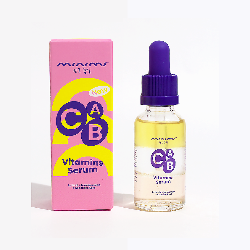 Изображение товара Минни Сыворотка ABC витаминная для лица с витаминами A B C и гиалуроновой кислотой