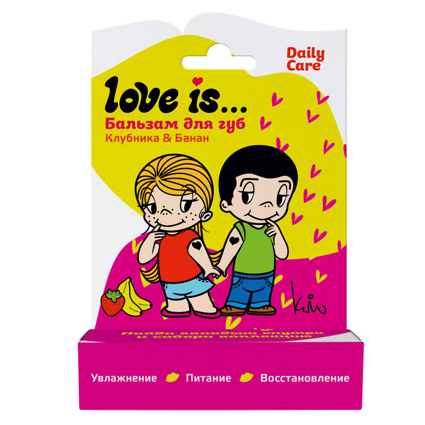 Изображение товара Бальзам для губ LOVE IS клубника-банан  екаторина в худ.кор.