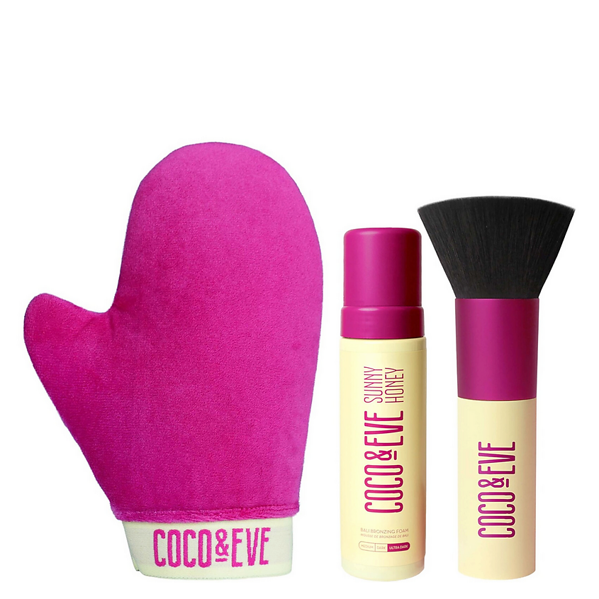 Изображение товара Набор средств для лица Bali бронзирующая пена рукавица и кисть COCO & EVE