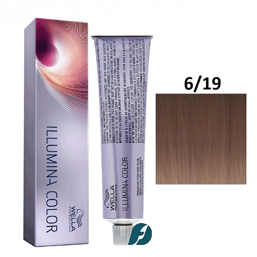 Изображение товара WELLA PROFESSIONALS Крем-краска Illumina Color Me+ 6/19 темный блонд пепельный