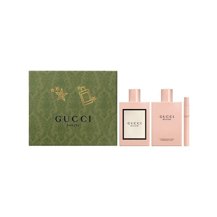 Изображение товара Набор Gucci Bloom парфюмерная вода лосьон миниатюра 100мл 100мл 10мл для женщин