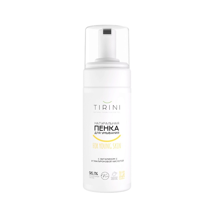 Изображение товара TIRINI Натуральная пенка для умывания с витамином С и гиалуроновой кислотой, 1 шт.