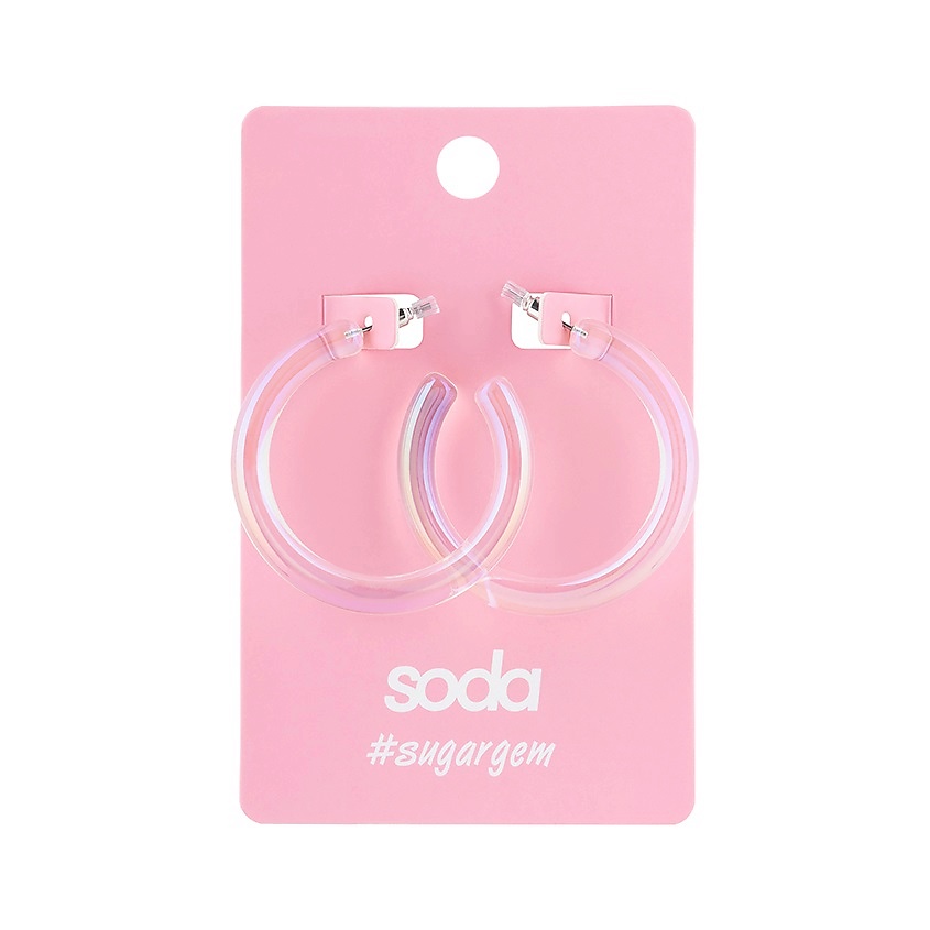 Изображение товара SODA Серьги HOLO RINGS #sugargem, 1 пара