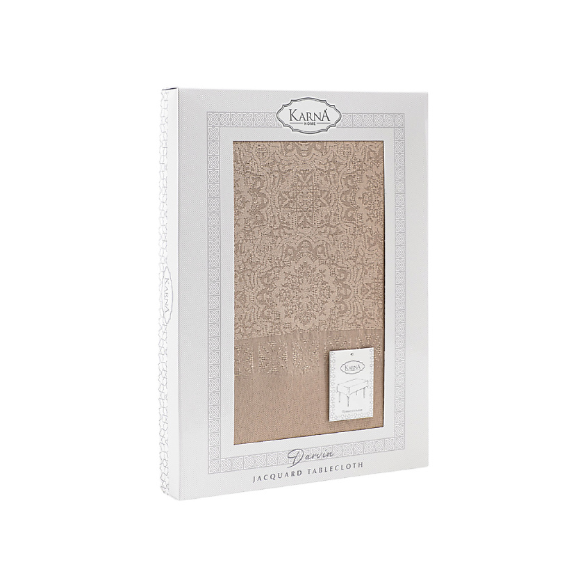 Изображение товара KARNA Скатерть жаккардовая DARVIN водонепроницаемая прямоугольная 160х220 см