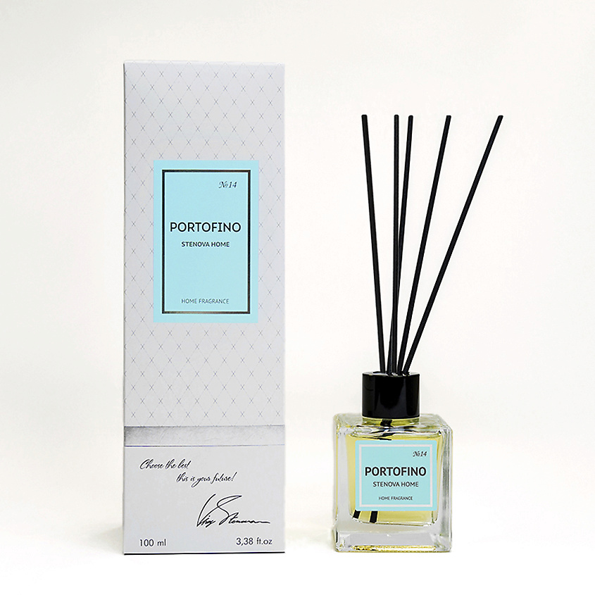 Изображение товара Аромадиффузор PORTOFINO №14 100 мл без спирта с палочками от STENOVA HOME