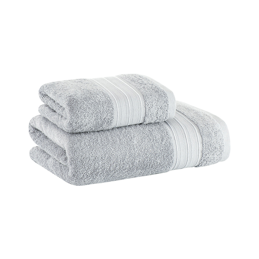 Изображение товара КАРНА Комплект махровых полотенец RAMIN в сером цвете