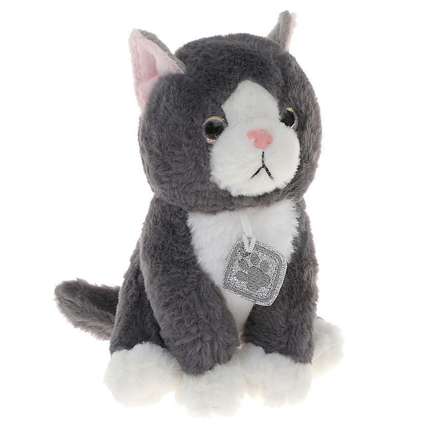 Изображение товара Мягкая игрушка котенок Дымка, 20 см, реалистичный дизайн, подарок детям и взрослым