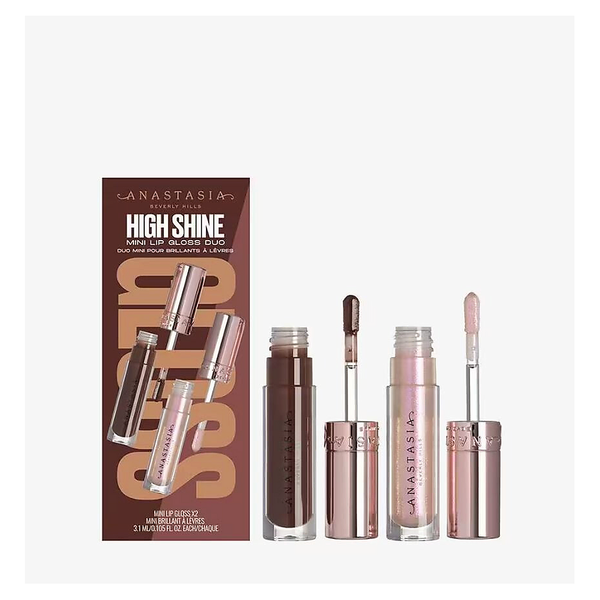 Изображение товара ANASTASIA BEVERLY HILLS Набор мини-блесков для губ High Shine Mini Lip Gloss Duo, AURA + MOLTEN