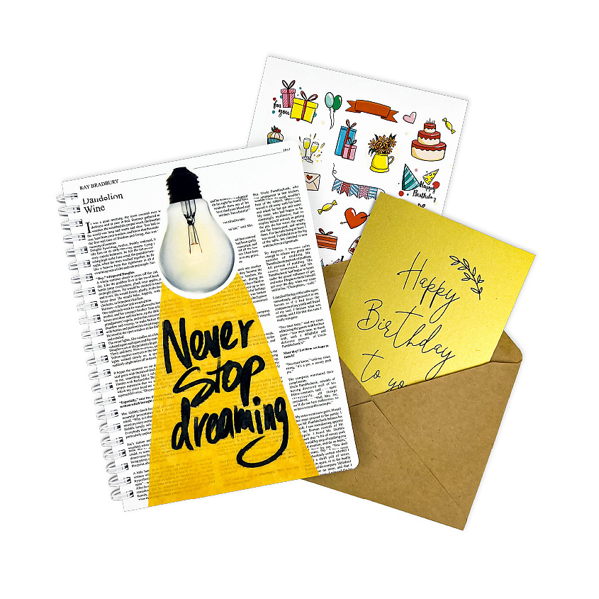 Изображение товара Подарочный набор на день рождения REMARKLEE желтый для взрослых